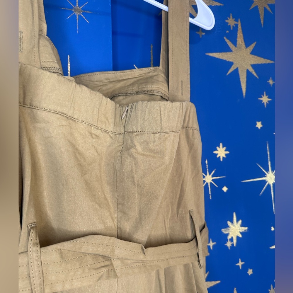 NWT Cider Cotton Mid Rise Utility Jumpsuit with Belted Waist L - Picture 10 of 12
